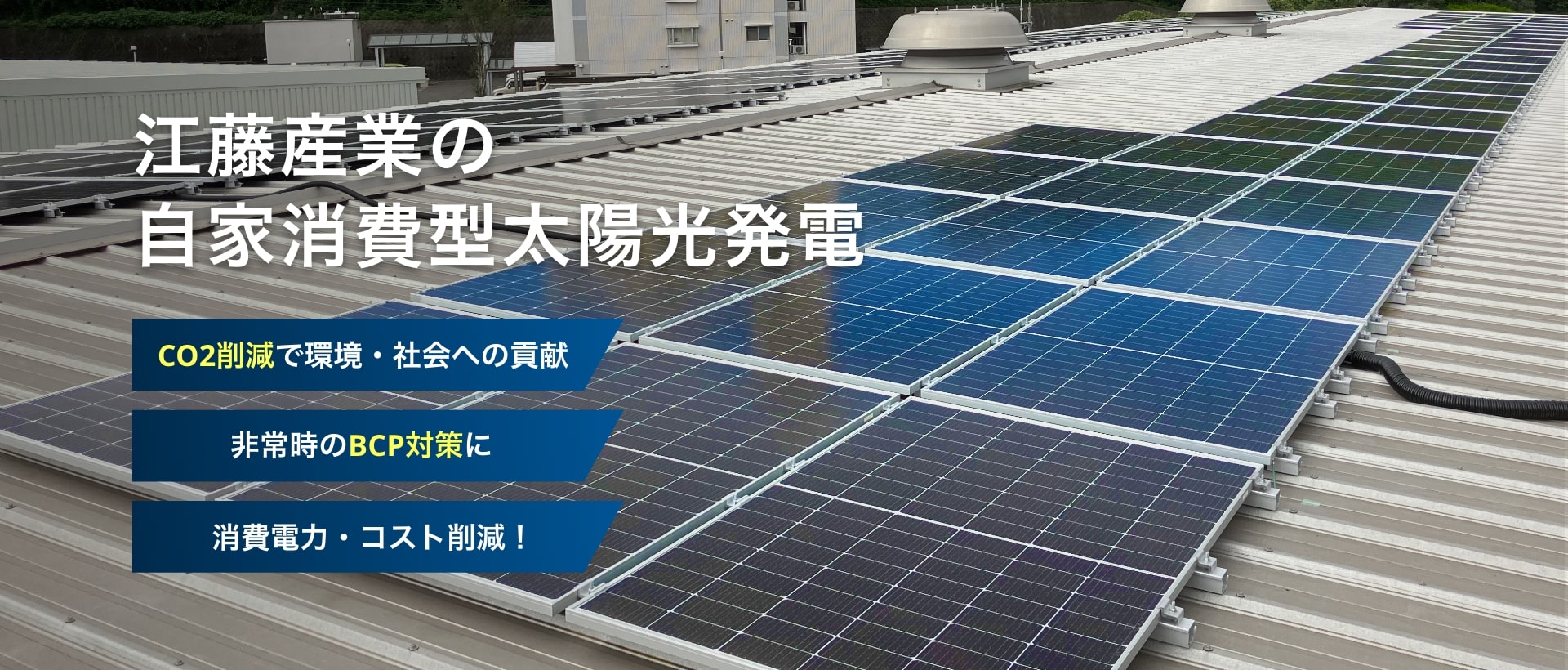 江藤産業の自家消費型太陽光発電